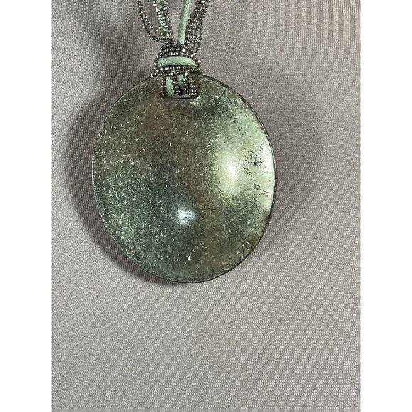 Gold Tone Necklace Tribal Medallion Pendant Multi Strand - Picture 3 of 4